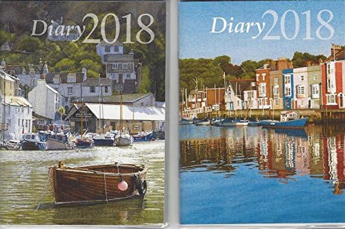 Salmon pocket diary 2018.Seaside Days. Comes with a hard wearing clear protective cover.Two weeks to view.Diary size:96mm x 130 mm.