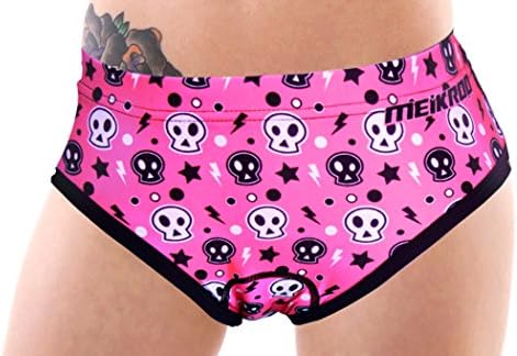 TSin Women's Fashionable Breathable Cartoon 3D Silica Gel Padded Bicycle Cycling Underwear Shorts(Color Pink Size XL)