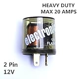 12V Heavy Duty 2 Pin LED Compatible Electronic Fixed Flasher Turn Signal Flasher Relay