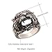 U7 Men Personalized Tiger Head Ring Vintage Enamel Black Stainless Steel Gothic Biker Rings, Statement Animal Rings for Party, Size 9