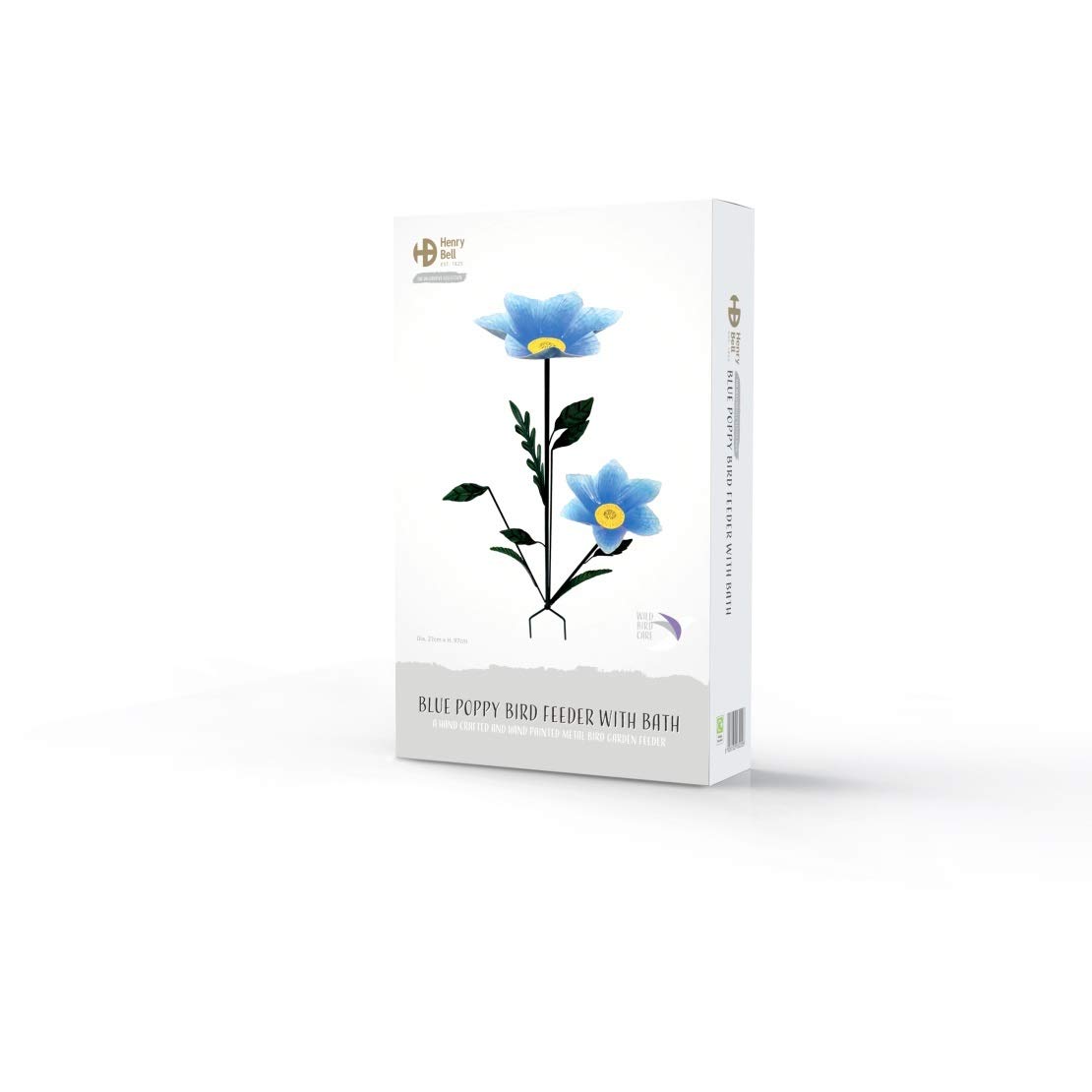 Henry Bell Décorative Poppy Bird Feeder Bath clear