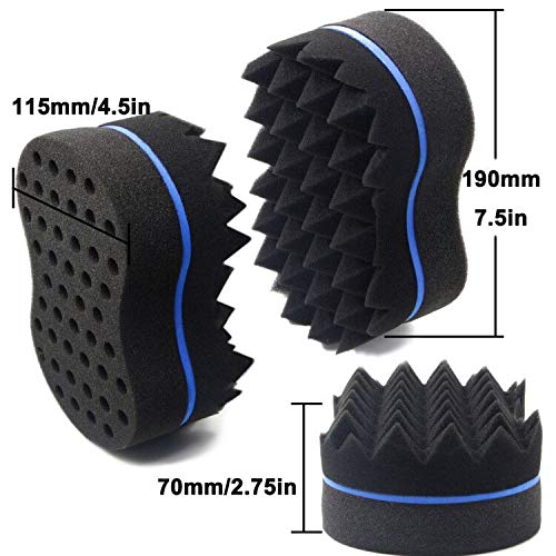 RioRand Magic Twist Hair Brush Curl Sponge Tornado Locking Afro Curling Coil Comb Hair Care Tool(10mm Hole)
