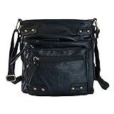 FanCarry Washed Soft PU Leather Crossbody Purse
