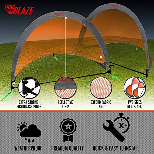 Trailblaze Pop Up Soccer Goals for Backyard - 2 Portable Soccer Nets for Backyard, 8 Disc Cones + Carry Case - Ideal Soccer Equipment for Training