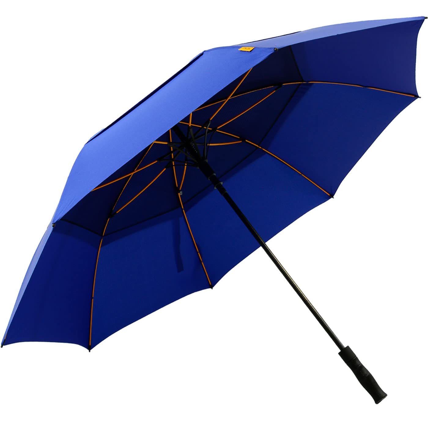 Falcone Parapluie de golf homme Γ ouverture automatique - RΓ©sistant au vent Bleu baleines oranges Stick umbrella, 97 cm, 160 liters, Blue (Bleu)