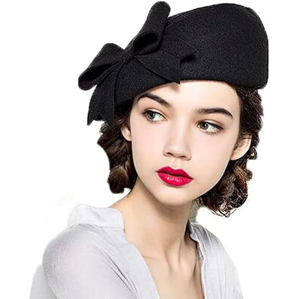 HIMESPORT Autumn Elegant Wool Felt Fascinators Hats for  display picture 1