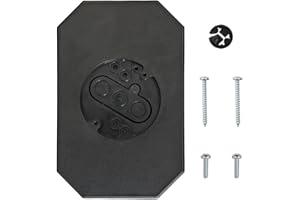 KETTKEL Vinyl Siding Mounting Blocks: Outdoor Light Mount with Built-in Electrical Box, Fits 1/2" Lap and 4" Siding (Black, 1/2" Lap)