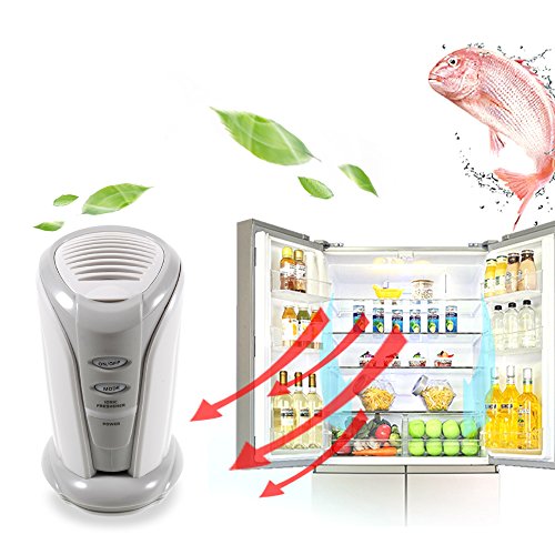 Lemonda Mini Portable Ozone Air Cleaner Refrigerator Deodorizer,Smell Eliminator Purifier Powerful Ionic Freshener Sterilizer for Refrigerator Shoes Cabinet,Storage Closets in Bathroom,Kitchen