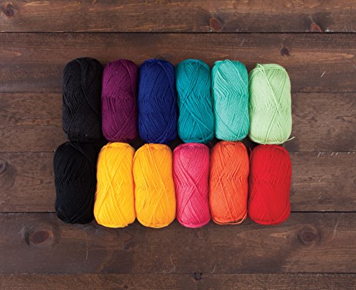 4 Picks+Afghan+Knitting+Pattern+Rainbow