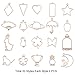 PandaHall Elite 40 Pcs Alloy Open Bezel Charm Pressed Flower Blank Frame Hollow Mould Pendants with Loop 20 Styles for UV Resin Crafts Jewelry Making Golden