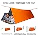 Mezonn Emergency Tent with Survival Whistle & Paracord - Ultralight 2 Person Tube Tent Waterproof Survival Shelter - Use as Emergency Blankets Survival Tent, Survival Gear for Outdoor, Hiking, Camping