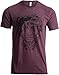 Ann Arbor T-shirt Co. Medusa Head Portrait Cool Greek Mythology Art Fashion for Men or Women T-shirt-(Adult,L) Heather Maroon