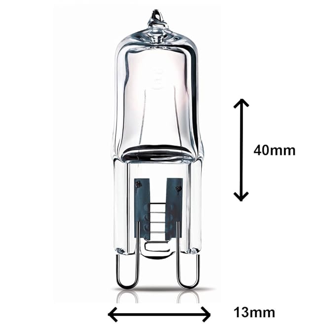 40w G9 Halogen Oven lamp Capsule for use Within a Smeg Oven. 240v. 300