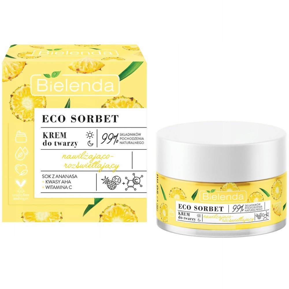Bielenda - ECO SORBET - Moisturizing & Illuminating Face Cream - Moisturizing and brightening face cream - Pineapple - 50 ml