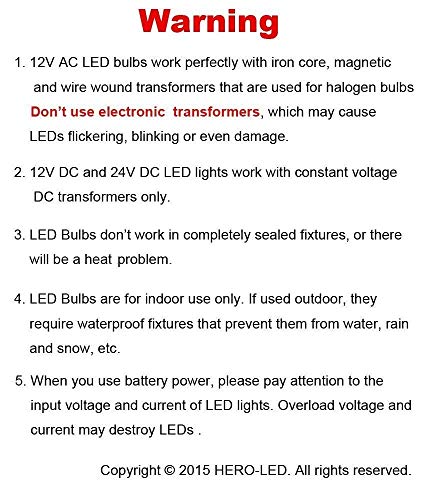 HERO-LED  DTG6-18T-DW Dimmable Back Pin Tower GY6.35 Low Voltage 12V LED Halogen Replacement Bulb, 2.5W, 20-25W Equal, Daylight White 5000K, 5-Pack - Thumbnail 7