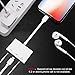 DIGSELL Jack Headphone Adaptor Charger Converter 3 in 1 Dual DC 3.5mm Earphone Audio Charging Splitter Compatible to Phone x 8 8plus 7 7plus 6 6plus pad Air Pro Support IOS12 White