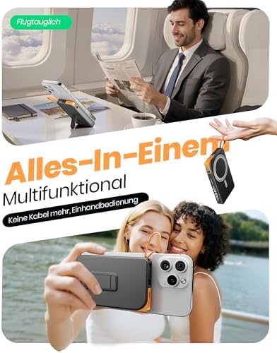 für Power Bank MagSafe 10000mAh, Magnetische Powerbank iPhone mit Ständer