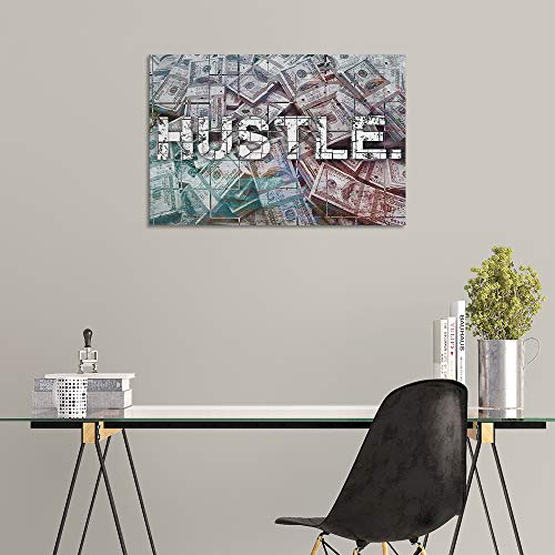 Motivational Hustle Wall Art Inspirational Entrepreneur Quotes Office Decor Canvas Painting