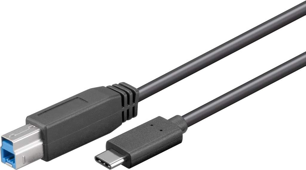 Premium Cord Cable USB 3.1 Male C to USB 3.0 Male B Male 1 m, black