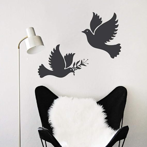 Friedenstaube Vinyl Wandaufkleber Freiheit Vögel Wandtattoo Dekor