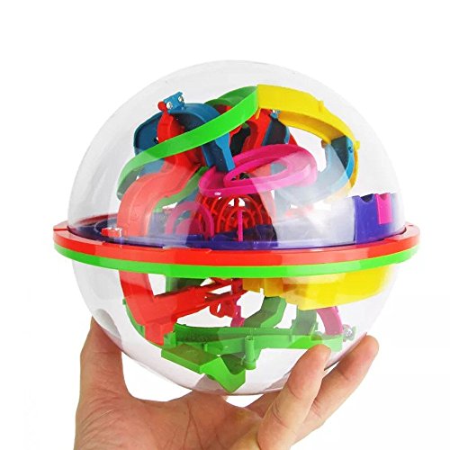 100 Barriers Maze Ball Cube Puzzle Toy 3D Labyrinth Magic Intellect Ball Balance Maze Puzzle Toy Children Kids Brain Teaser Fun Toys