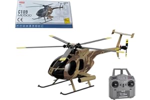 KAROYD RC Helicopter, MD500 C189 Aircraft Model 1/28 2.4G 4CH Single-Rotor Helicopter Model (RTF Version)