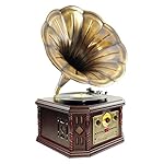 Pyle PVNP48BCD Vintage Bluetooth Turntable System, Gramophone/Phonograph Style
