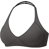 YEOREO Women Halter Sports Bra Light Support V Neck Padded Strappy Open Back Workout Gym Tops