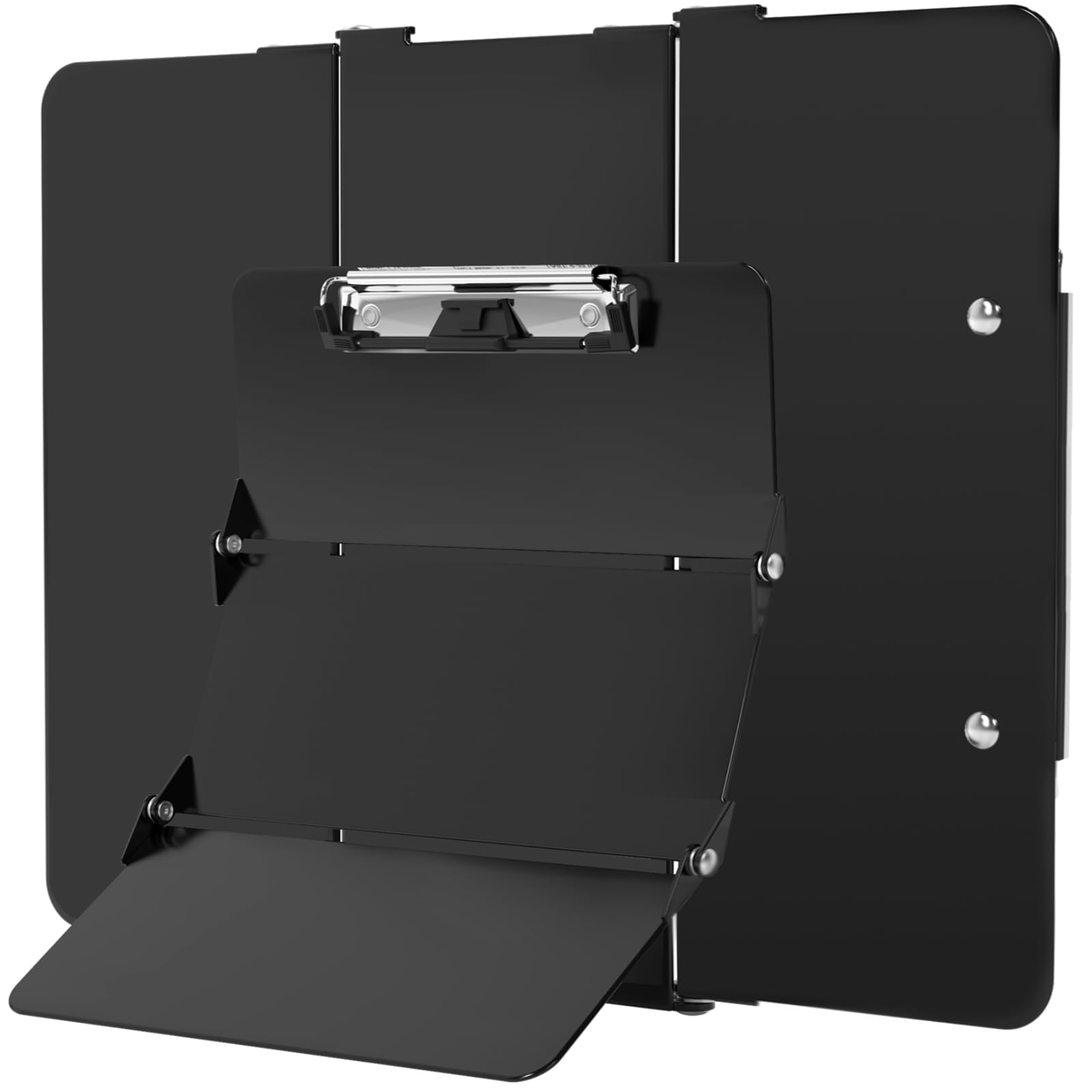 Photo 1 of Clipboard Foldable Without Edition Cheat Charts, 3 Layers Aluminum, Nurse Board w/Low Profile Clip&Pen Clip Pocket, Black
