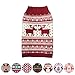 Blueberry Pet Vintage Festive Red Ugly Christmas Reindeer Holiday Festive Dog Sweater, Back Length 12