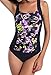 JAATEE Women's One-Piece Backless Swimsuits Bathing Suits Swimwear