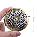 Kansoo Random Style 2PCS Vanity Mirrors, Purse Handbag Double Compact Cosmetic Makeup Round Pocket Magnification Jewel Mirror Crystal Stainless