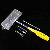 Airgoesin Lighted Tonsil Stone Remover Tool, Yellow, 3 Tips, Tonsillolith Pick + Box Oral Care Gift