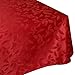 Lenox Holly Damask Tablecloth, 60 by 140-Inch Oblong/Rectangle, Red