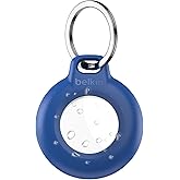 Belkin Waterproof Apple AirTag Secure Holder with Key Ring, Durable Scratch-Resistant AirTag Case, Protective AirTag Keychain
