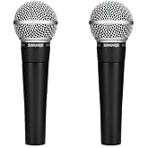 Shure SM58 Cardioid Dynamic Vocal Microphone (2-Pack)