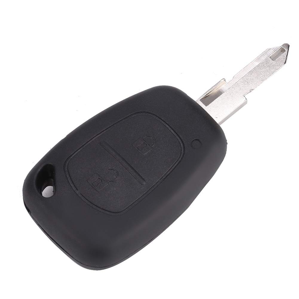 KSTE Car Key Fob Shell,2 Button Car Remote Flip Key Fob Case Shell Compatible with Ren-nault Trafic Master Vaux-xhall Vi-ivaro Van