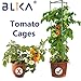 BLIKA 104 Pcs DIY Plant Supports, 4FT Tomato Cages Assembled Garden Plant Stakes for Vertical Climbing Plants, Plant Stakes and Support