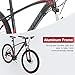 Murtisol Aluminum Mountain Bike 27.5 inches Hybrid Bicycle with Dual Disc Brake, Shimano 21 Speeds Derailleur, Light Weight Frame, Suspension Fork, Adjustable Seat,Red Blackthumb 3