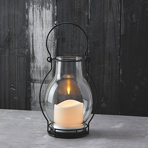 Outdoor solar flameless candle lanterns, 10.5" hei…