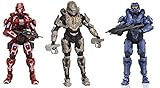 McFarlane Toys Halo 4 Series 3 Exclusive Spartan Soldier Red, Commander Palmer & Spartan Thorne Action Figure Bundle