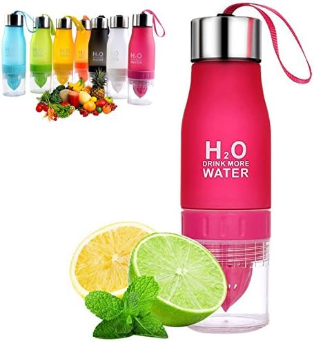 Colorful 650ml Portable Matte Food Grade Quality Lemon Cup Bottle (Red)