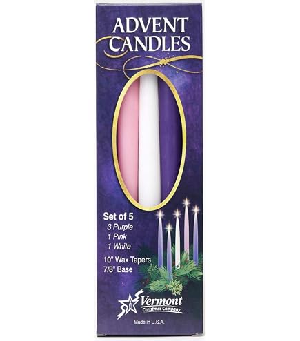 Amazon.com: Christmas Advent Candle Set (Set of 4) - Made in The