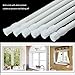 GOODUSCN Spring Tesnion Curtain Rod 28 to 48 inches, Adjustable Length Curtain Rods for Window, Bathroom, Kitchen, Bookshelf, DIY Projeacts (White- 6 Pack)