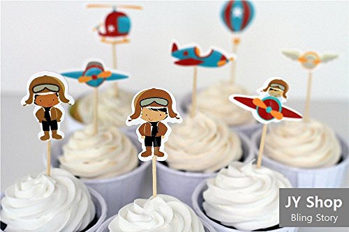Airplane Cupcake ToppersVintage Airplane Cupcake Toppers