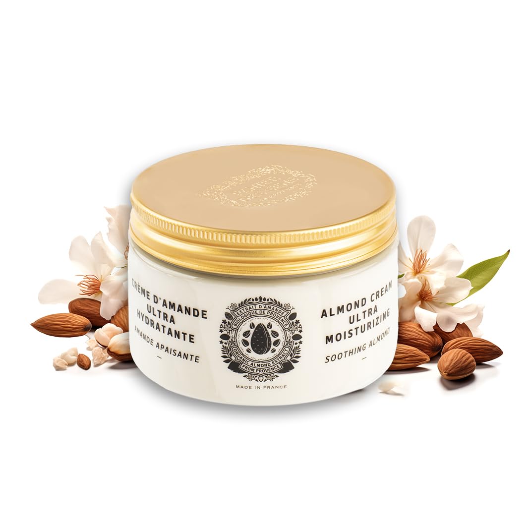 Panier des Sens - Body Cream - Almond Body Moisturiser for Dry Skin - With Shea Butter - Nourishing Body Care Made in France - Vegan Body Lotion for Women and Men - 97% Natural Ingredients - 250ml — image 1