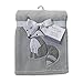 Bedtime Originals Little Rascals Fox Blanket, Gray/White