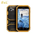 E&L W6S 3G WCDMA Rugged Smartphone Unlocked IP68 Waterproof Dustproof Shockproof 8GB/1GB Android 6.0 Camera 8MP Military Grade GSM Cellphone(Yellow)