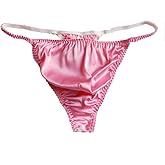 Yavorrs Men's Silk Panties G-Strings Thongs Size S M L XL 2XL (Multicoloured)