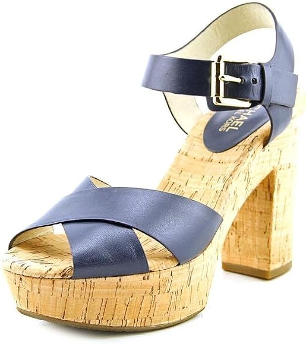 Amazon.com: Michael Michael Kors Natalia Platform Sandals Navy Size 6.5: Shoes
